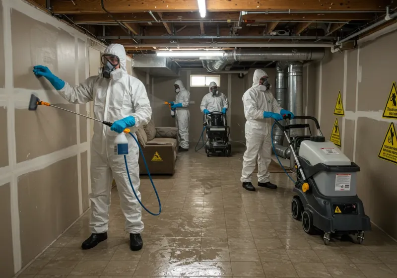 Basement Moisture Removal and Structural Drying process in Kauai County, HI